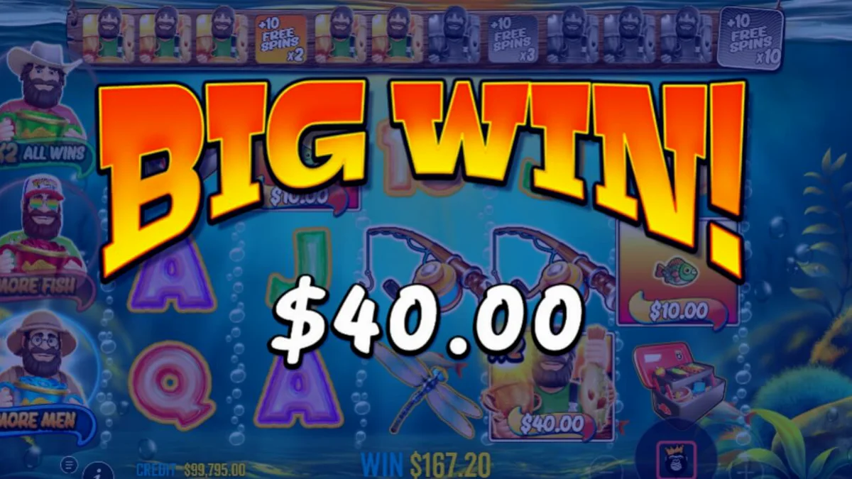 Tampilan visual slot Big Bass Trophy Catch dengan tema memancing